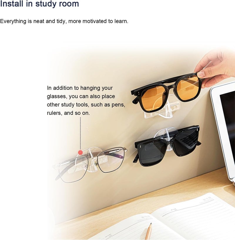 Goping Eyeglasses Organizer Wall Mounted Sunglass Holder for Home Glasses Storage Display Rack, Home Decoration, 10 Pack - Image 5